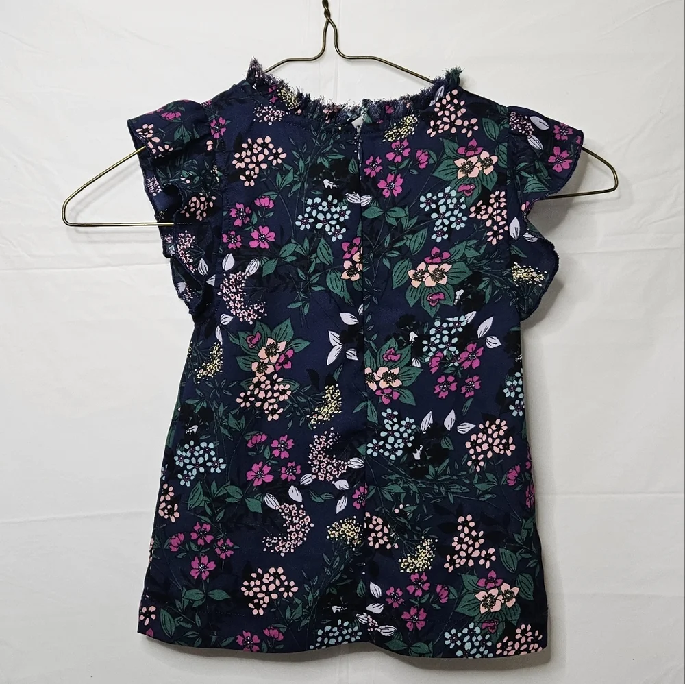 Peek Baby Emma Spring Floral Dress Navy 6-12 Months